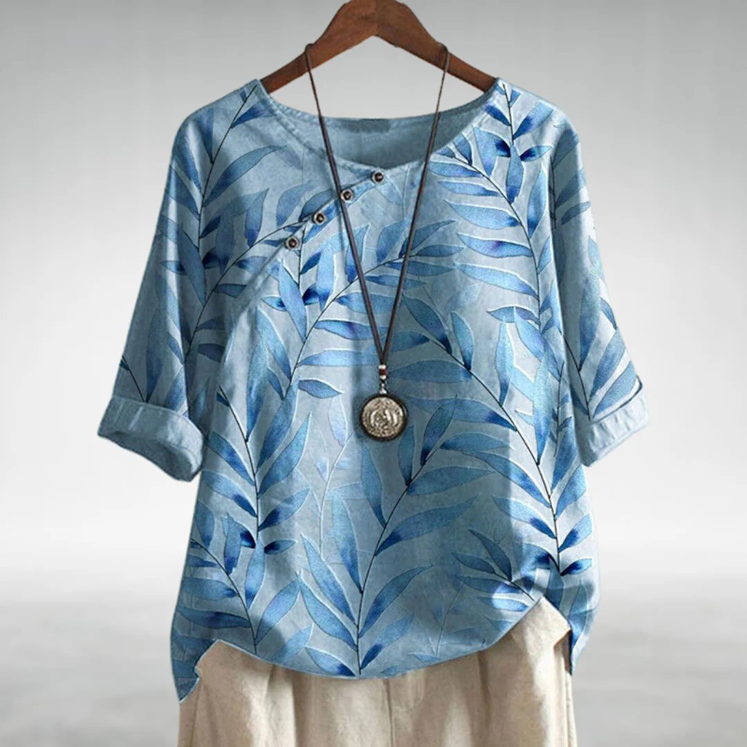 Toni | Schicke Bluse mit verspieltem Flair und asymmetrischem Ausschnitt