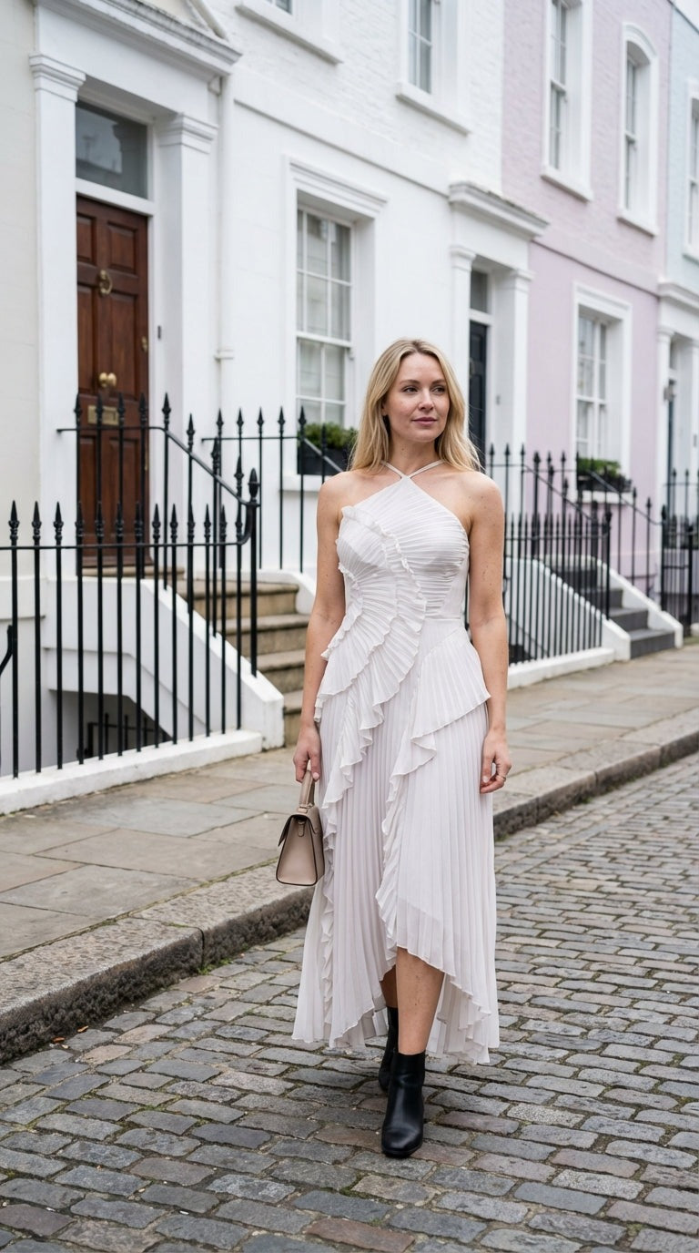 Adeline | Anmutiges und Luftiges Maxikleid für Damen mit asymmetrischem Ausschnitt