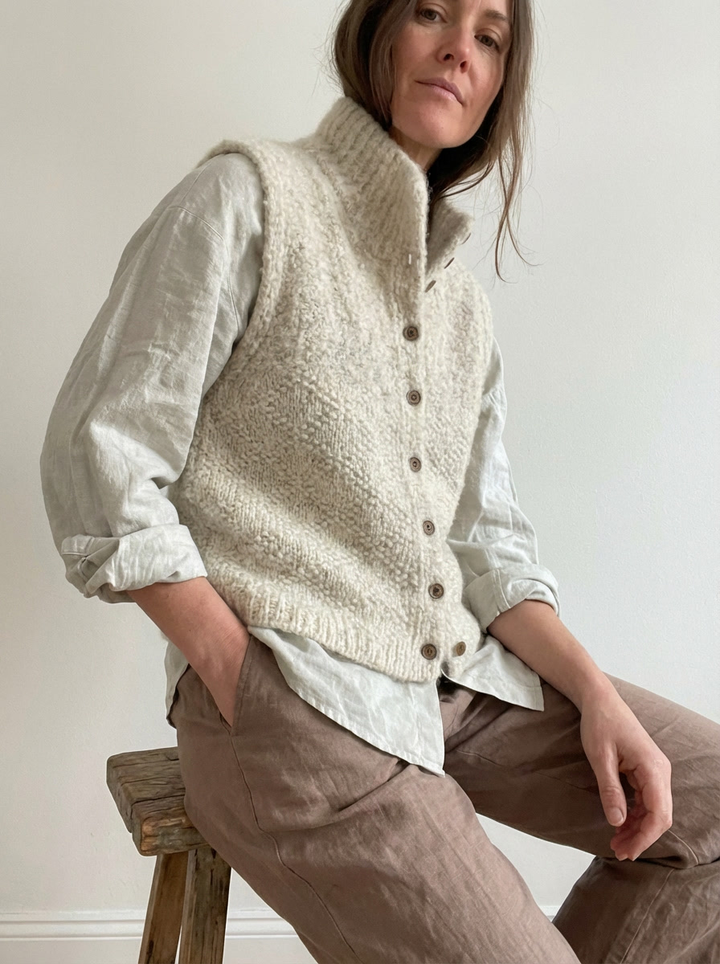 Ingrid | Eleganter Cardigan Ohne Ärmel für Damen mit V-Ausschnitt