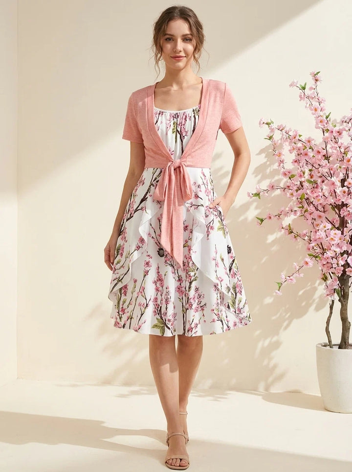 Ellie | Damen Blumen-Midikleid