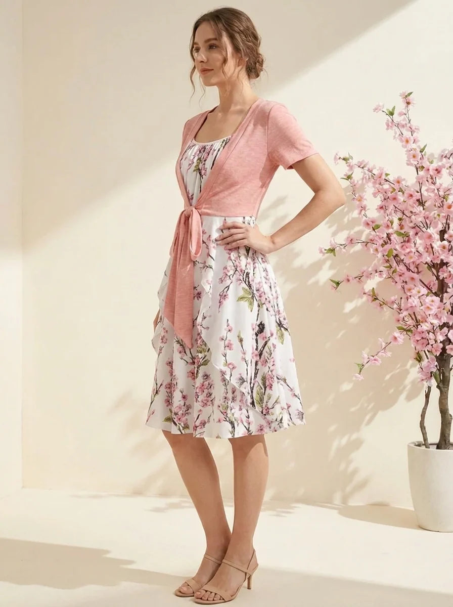 Ellie | Damen Blumen-Midikleid