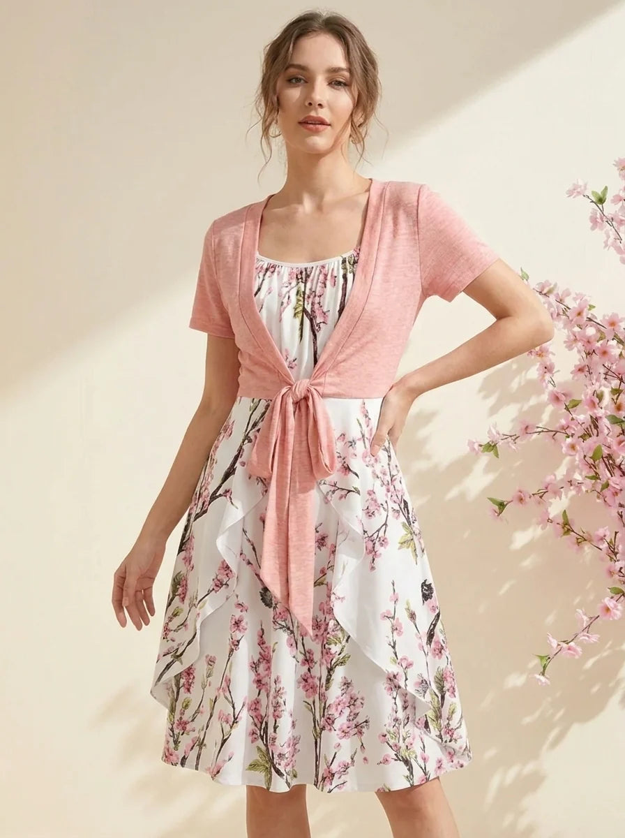 Ellie | Damen Blumen-Midikleid