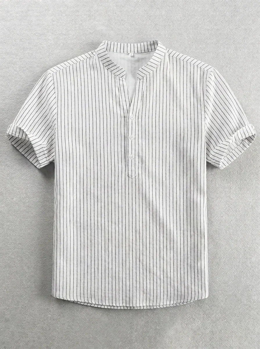 Michele | Polo Hemd für Herren mit Streifen und kurzen Ärmeln