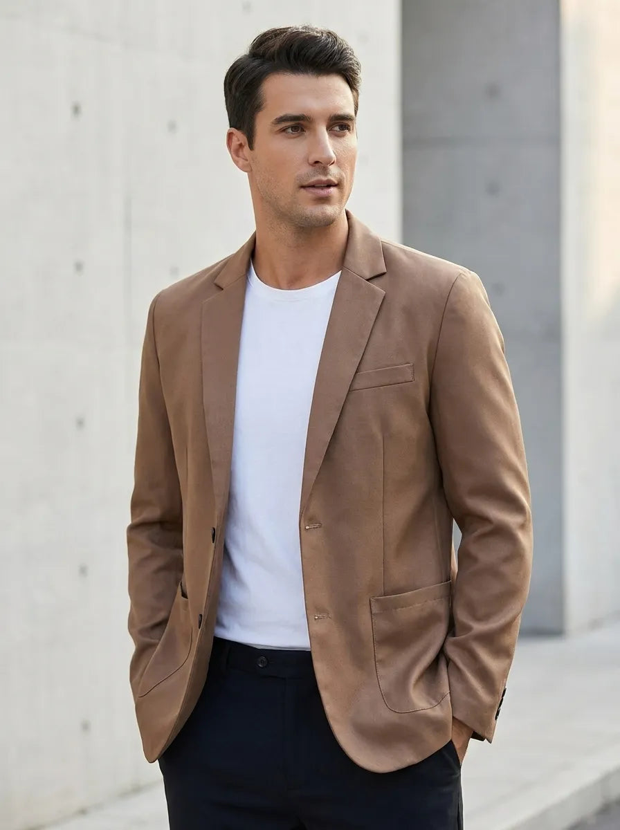 Kingston | Schlichter Zweiknopf-Blazer aus Wildleder für Herren