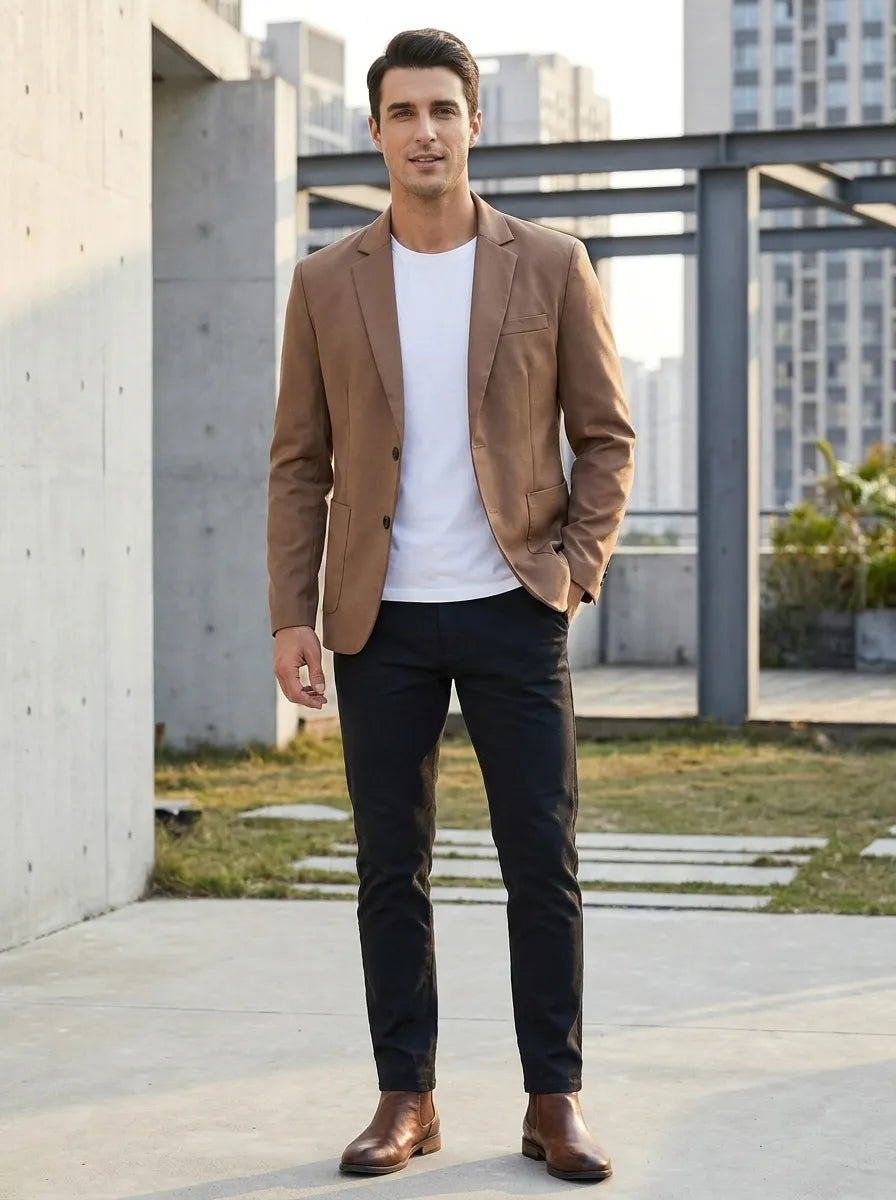 Kingston | Schlichter Zweiknopf-Blazer aus Wildleder für Herren