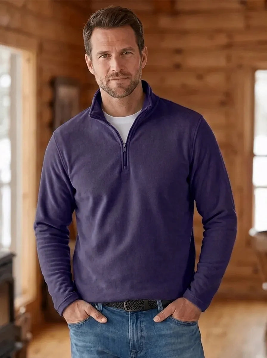 MARK | Feinstrick-Pullover für Herren mit Viertel-Reißverschluss