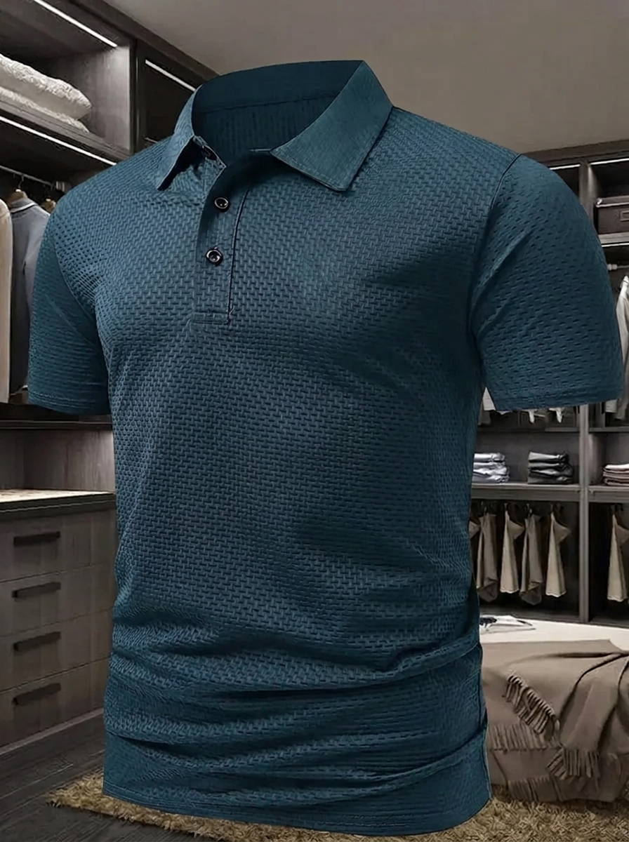 Milano | Kurzarm-Golfhemd für Männer für Herren mit geometrischem Muster