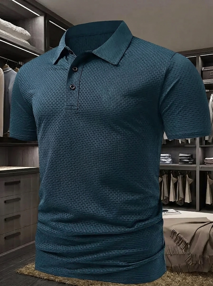 Milano | Kurzarm-Golfhemd für Männer für Herren mit geometrischem Muster