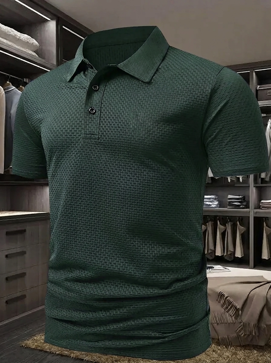 Milano | Kurzarm-Golfhemd für Männer für Herren mit geometrischem Muster