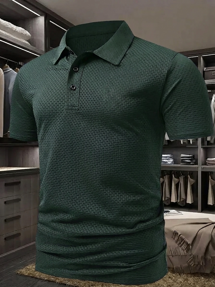 Milano | Kurzarm-Golfhemd für Männer für Herren mit geometrischem Muster