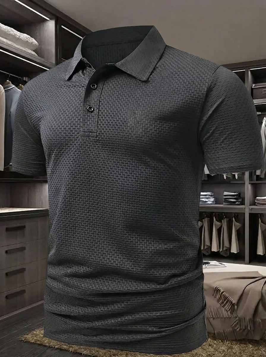 Milano | Kurzarm-Golfhemd für Männer für Herren mit geometrischem Muster