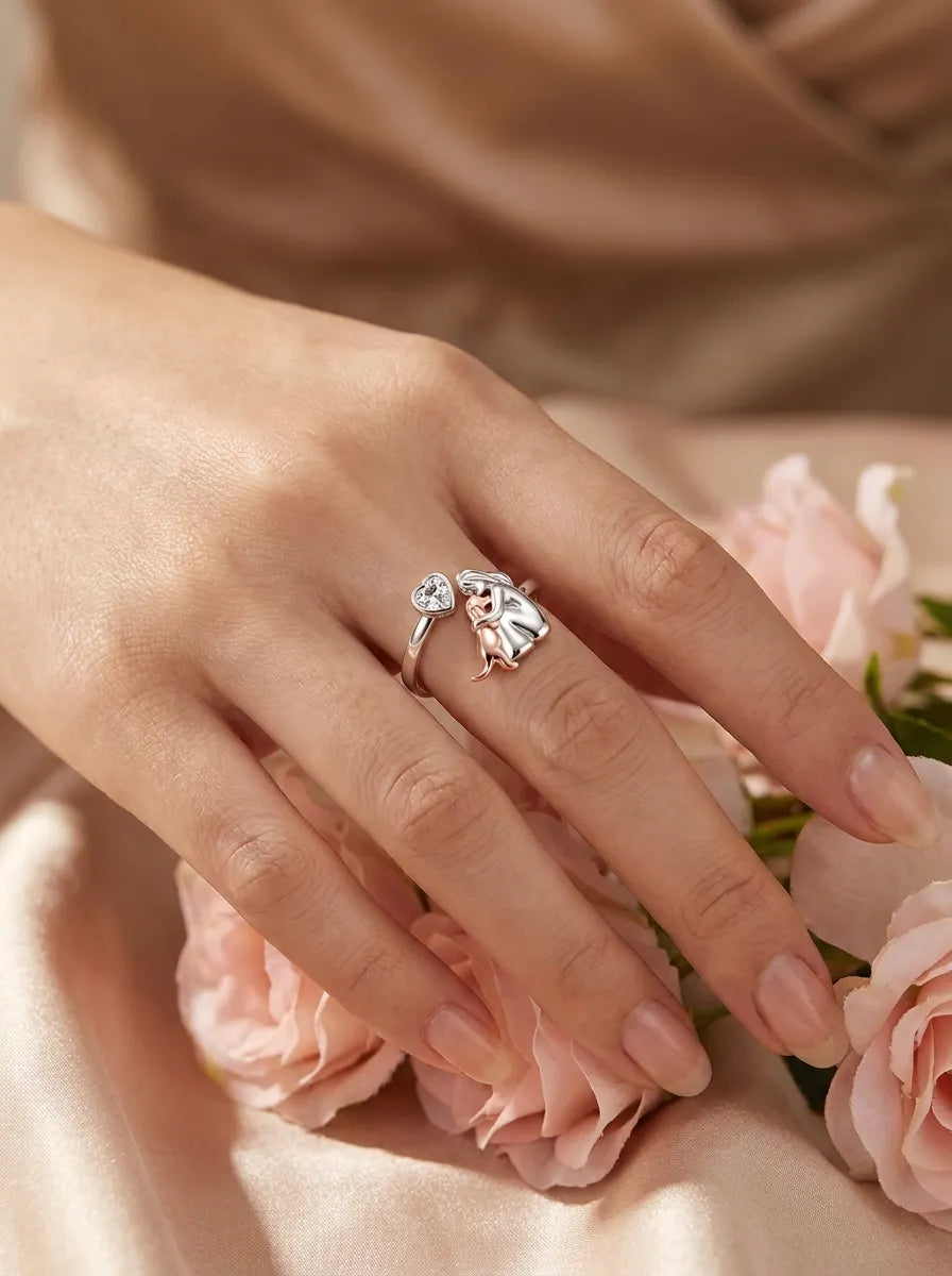 Anne | Ring mit Hundemotiv (Rosa)