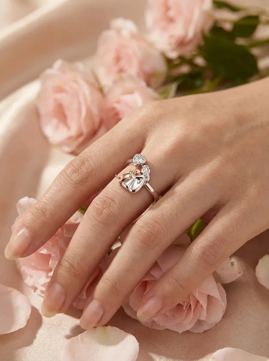 Anne | Ring mit Hundemotiv (Rosa)