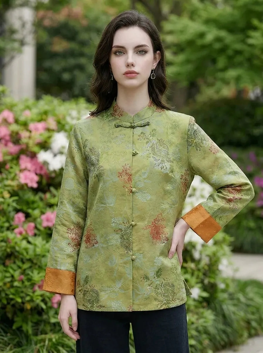 Mei | Mantel für Damen mit Stehkragen im chinesischen Stil