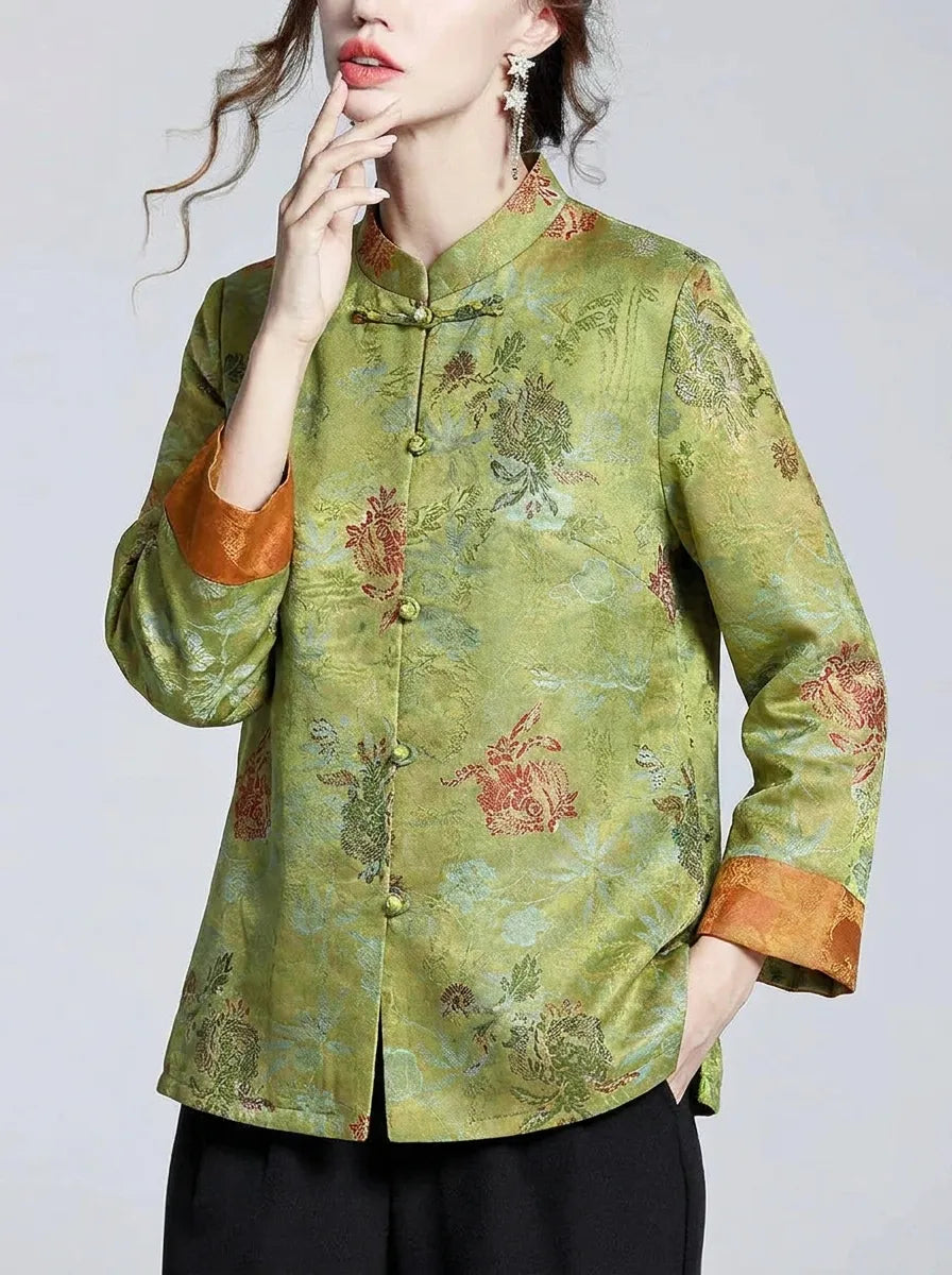 Mei | Mantel für Damen mit Stehkragen im chinesischen Stil