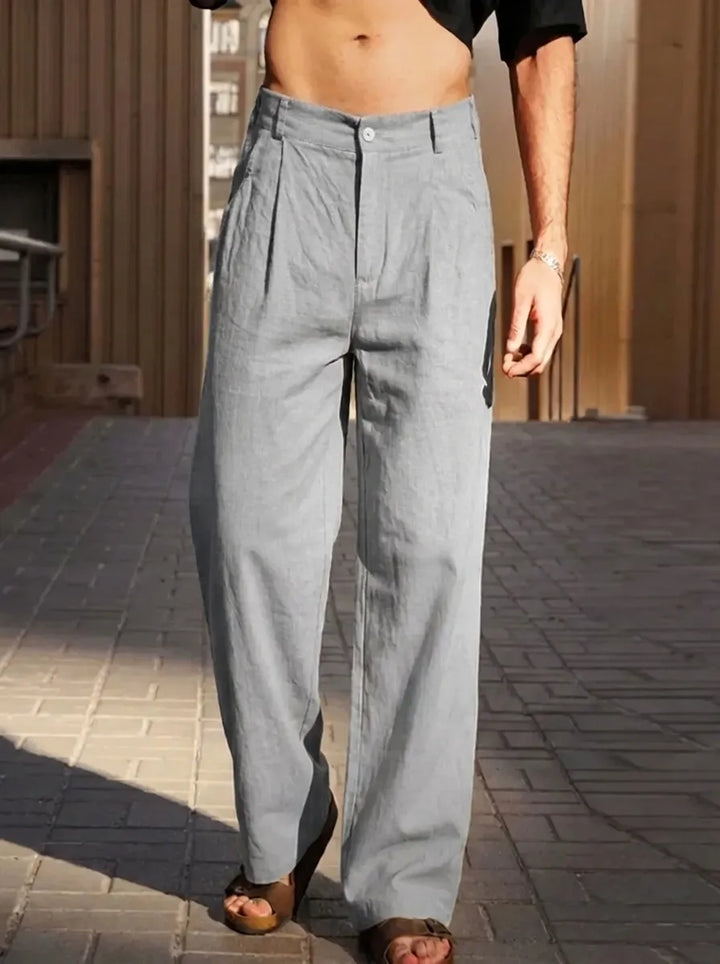 Malik | Weite Hose für Herren mit hohem Bund
