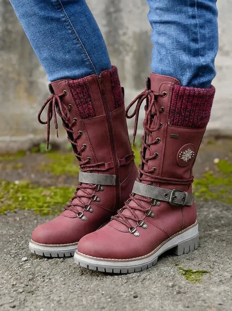 FrostLuxe | Wasserdichte Schnürstiefel in Wadenlänge für Damen