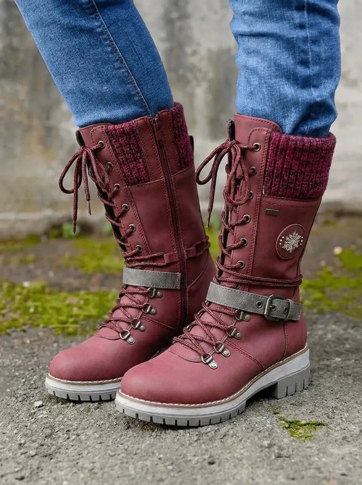 FrostLuxe | Wasserdichte Schnürstiefel in Wadenlänge für Damen