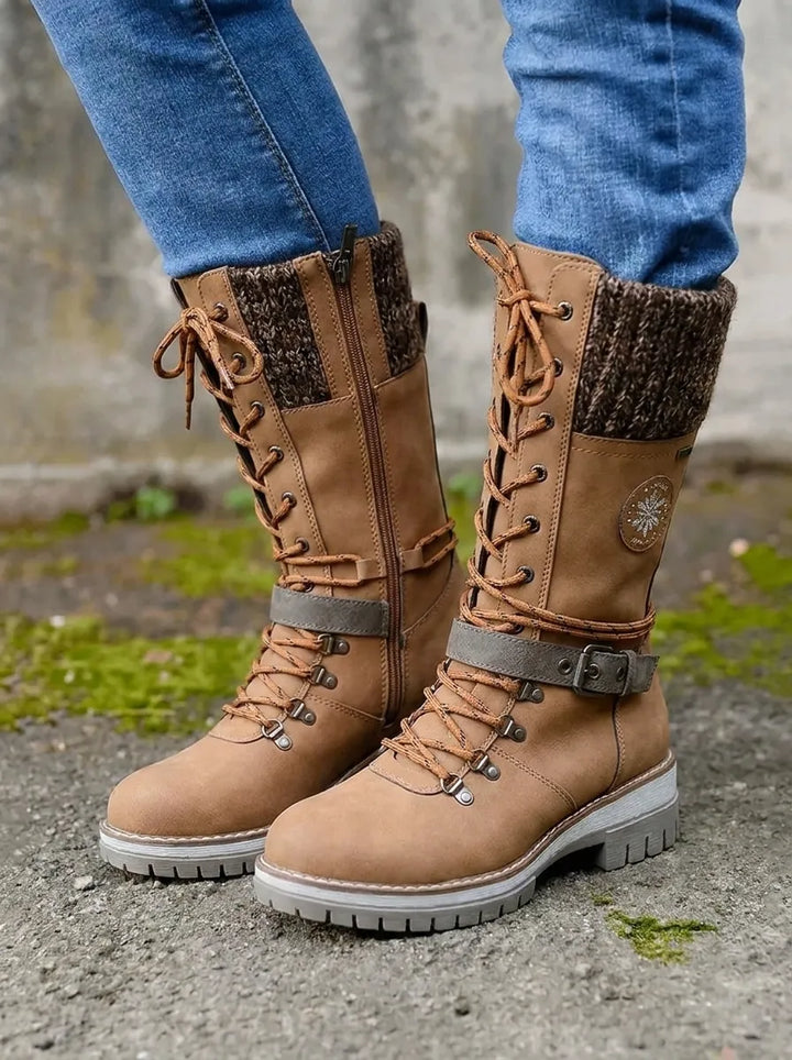 FrostLuxe | Wasserdichte Schnürstiefel in Wadenlänge für Damen