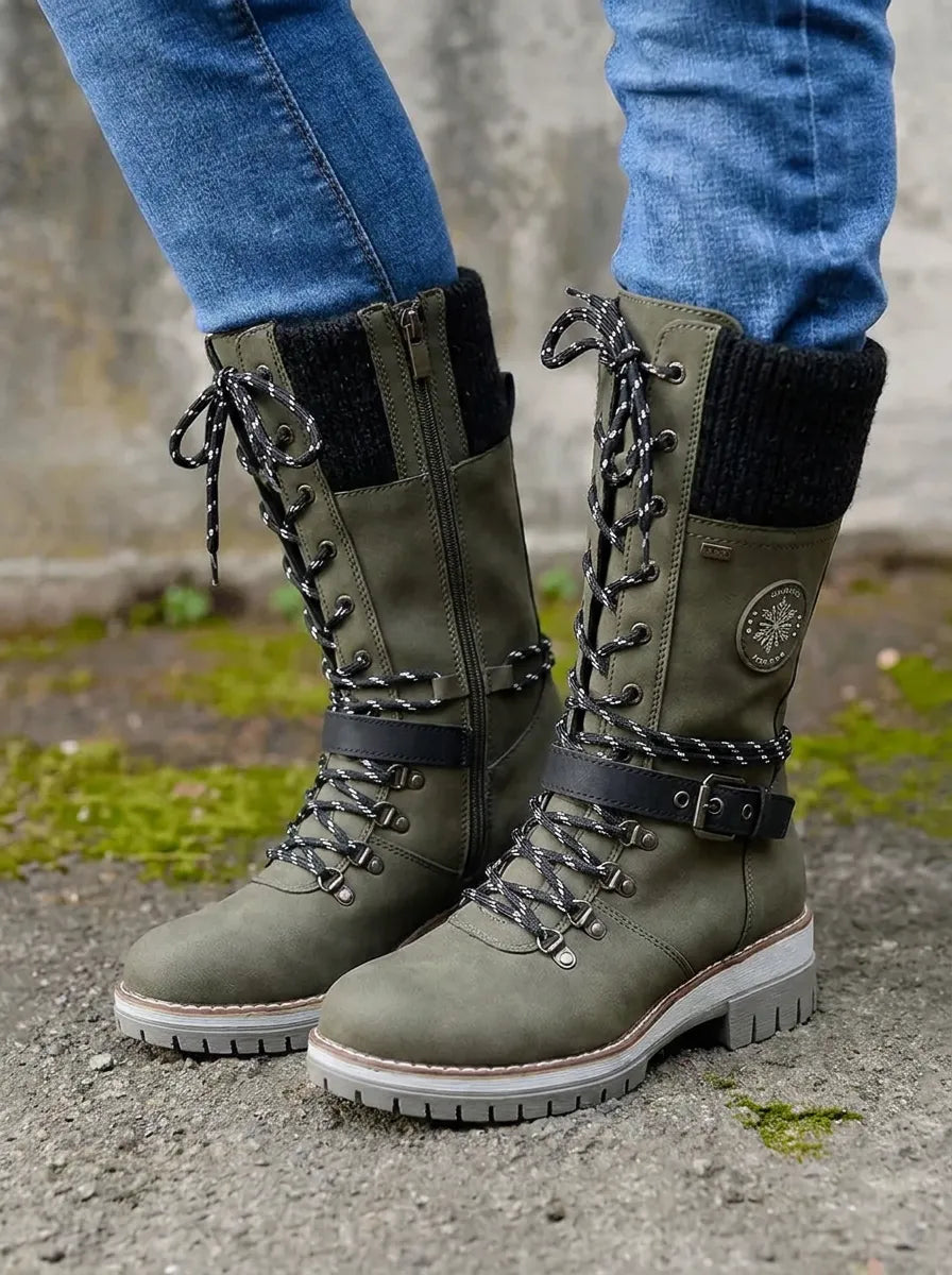 FrostLuxe | Wasserdichte Schnürstiefel in Wadenlänge für Damen