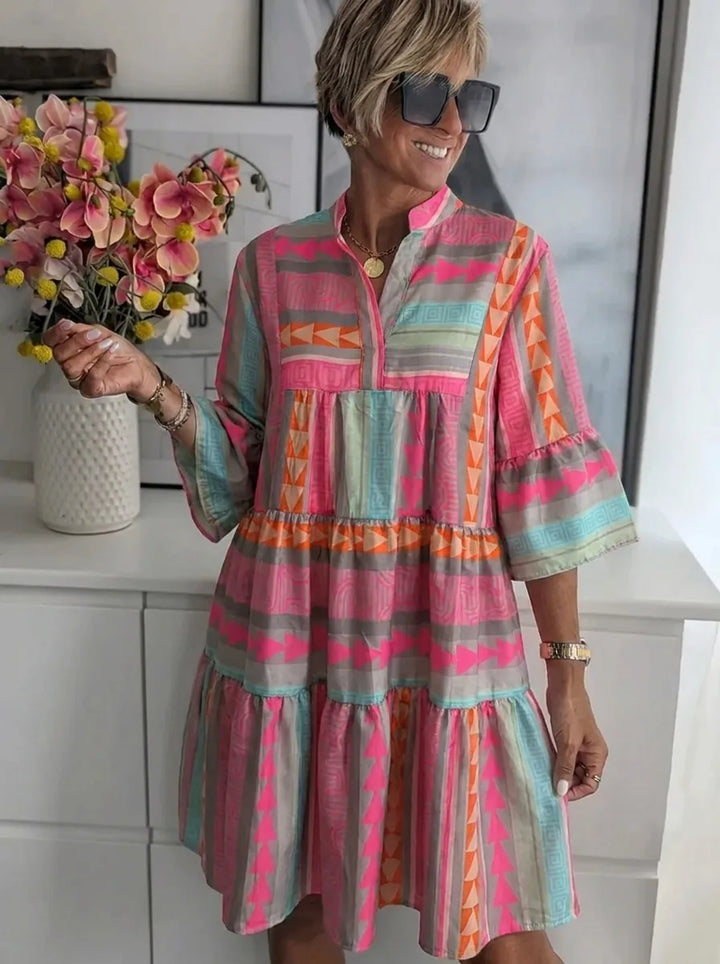 Ava | Stilvolles V-Ausschnitt-Kleid für den Sommer