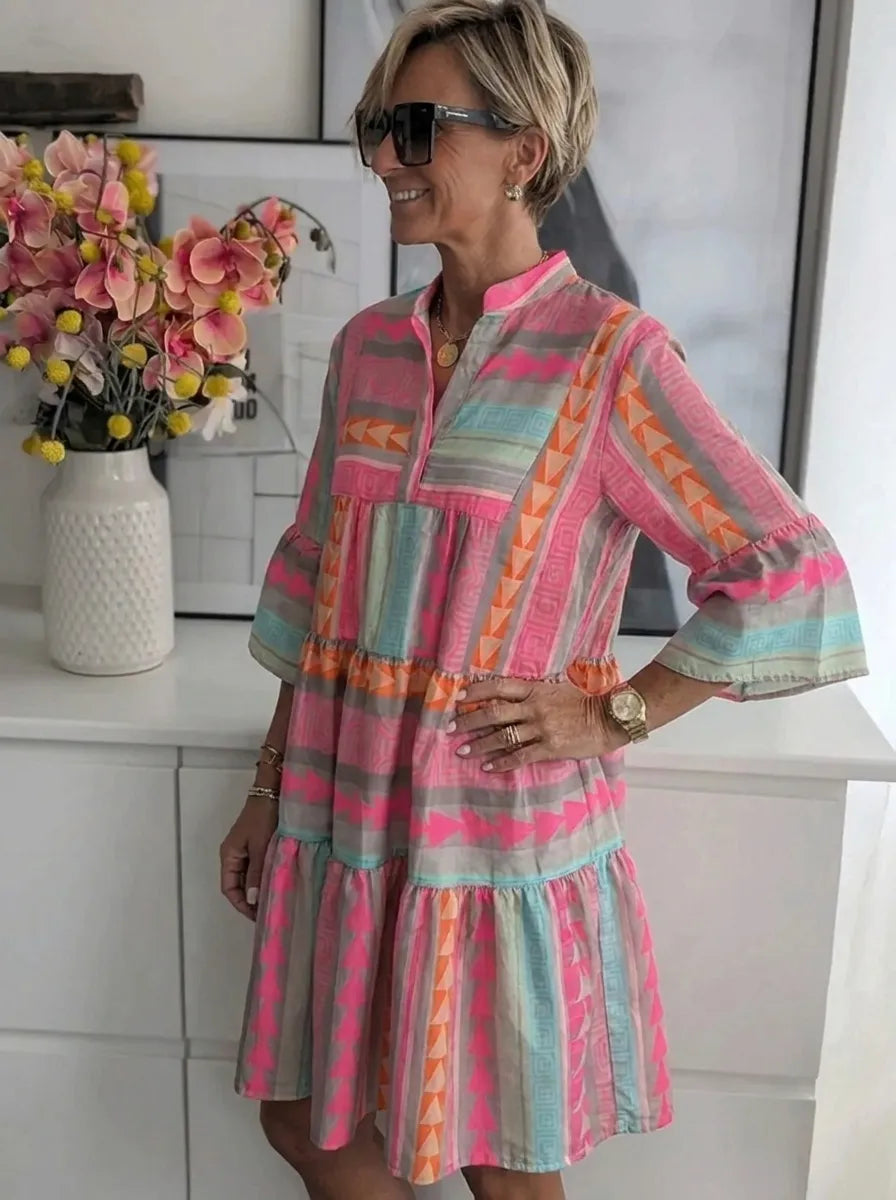 Ava | Stilvolles V-Ausschnitt-Kleid für den Sommer