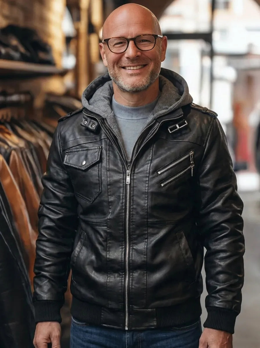 Stylische Premium Winterjacke für Herren mit Kapuze und langen Ärmeln