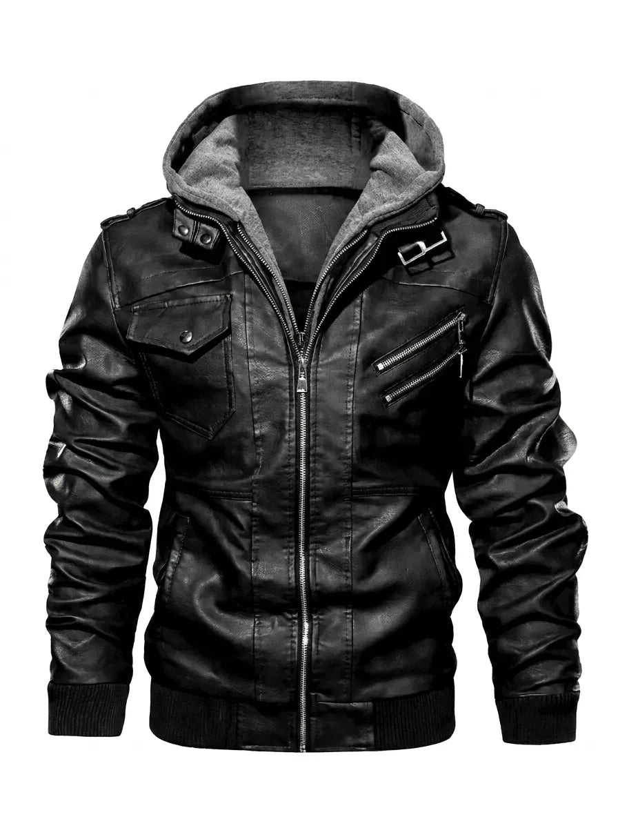 Stylische Premium Winterjacke für Herren mit Kapuze und langen Ärmeln