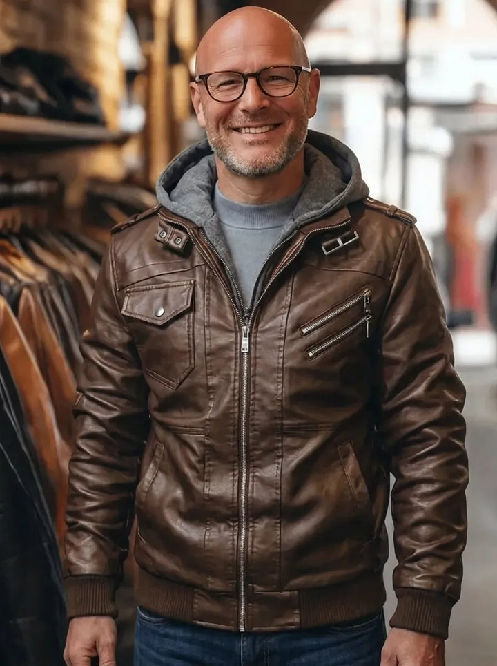Stylische Premium Winterjacke für Herren mit Kapuze und langen Ärmeln