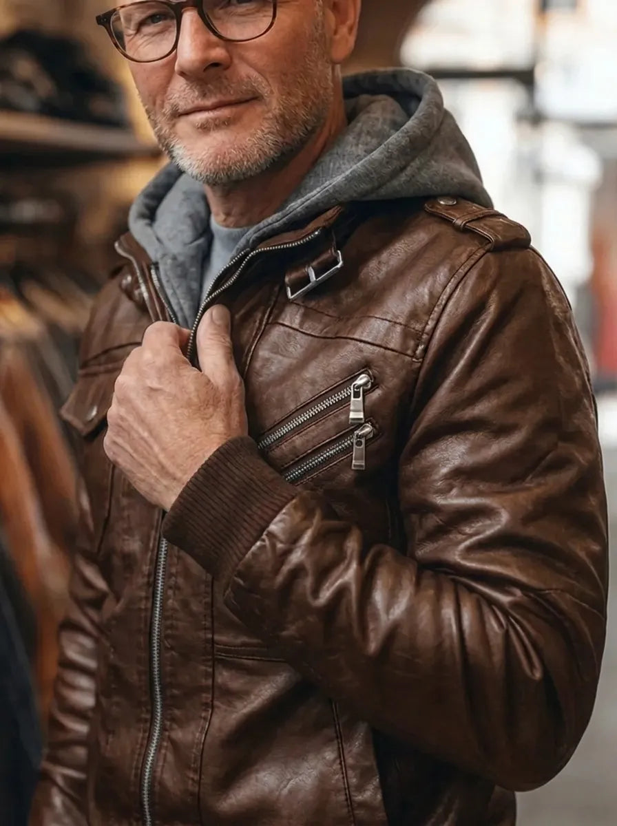 Stylische Premium Winterjacke für Herren mit Kapuze und langen Ärmeln