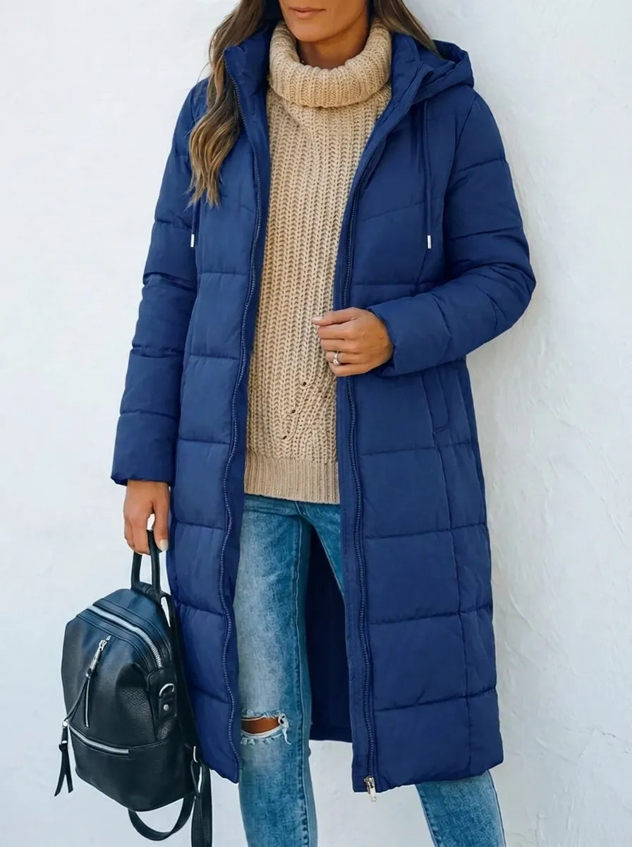 Rae | Lässige Kapuzen-Puffer-Daunenjacke für Damen mit langen Ärmeln
