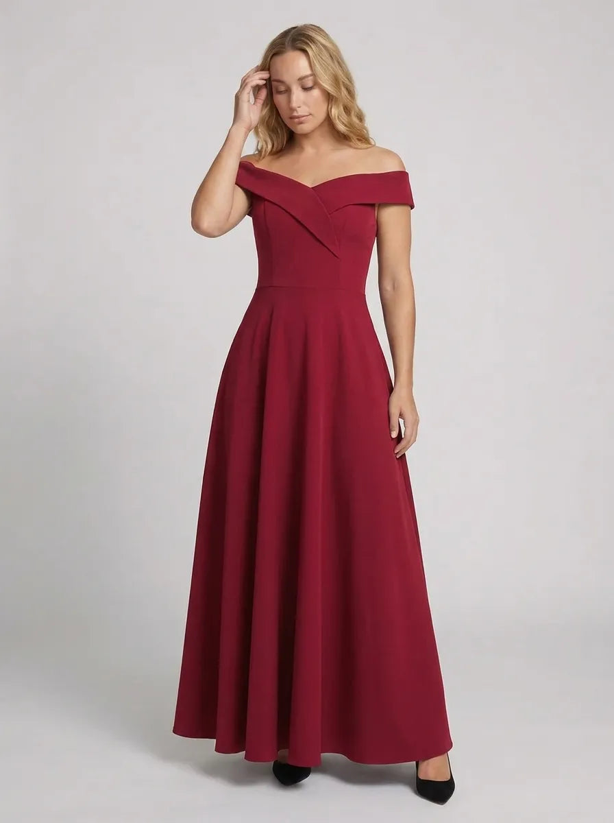 Frieda | Damen Maxikleid im Off-Shoulder-Stil