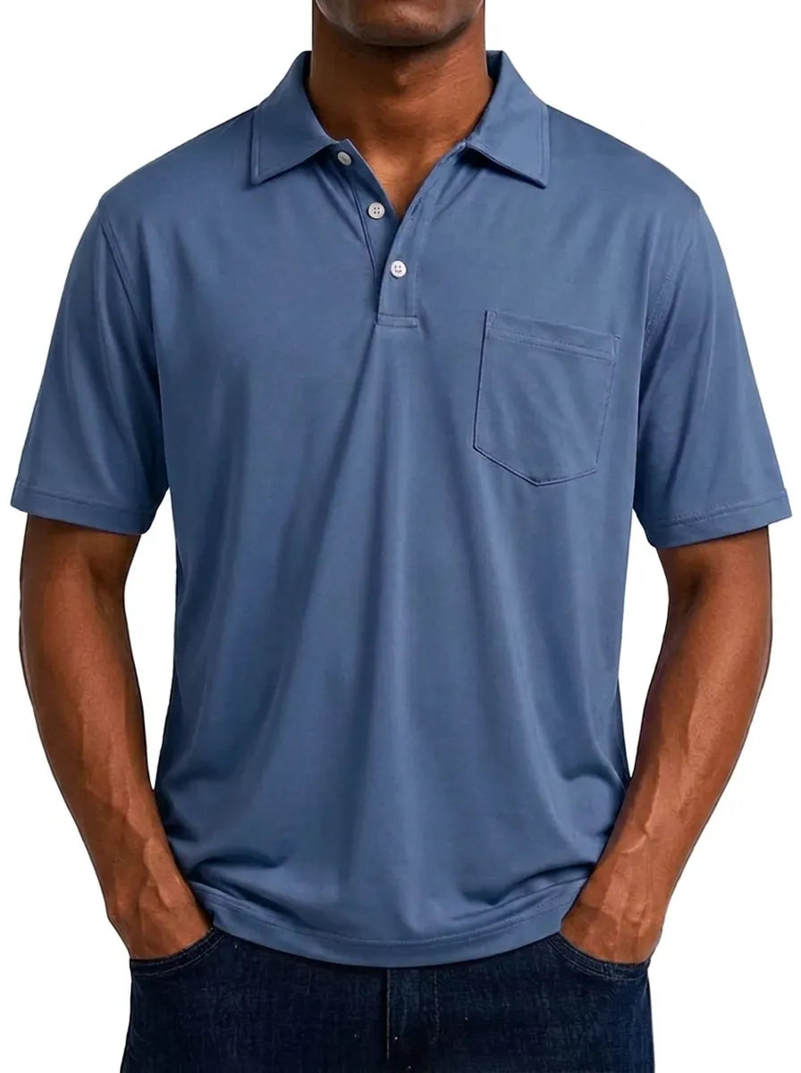 Max | Polo décontracté vintage pour homme à manches courtes et manches longues