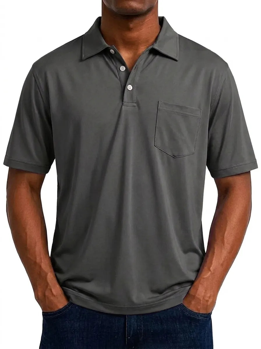 Max | Polo décontracté vintage pour homme à manches courtes et manches longues
