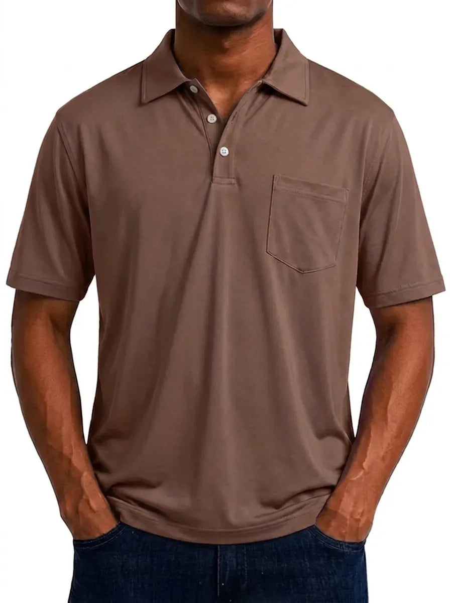 Max | Polo décontracté vintage pour homme à manches courtes et manches longues