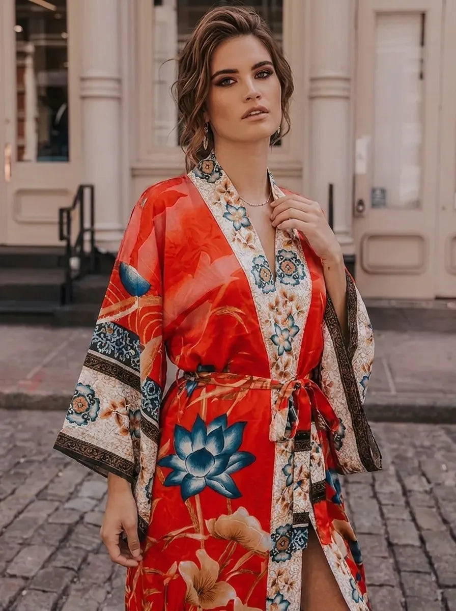 Elena | Damen Maxi-Kimono