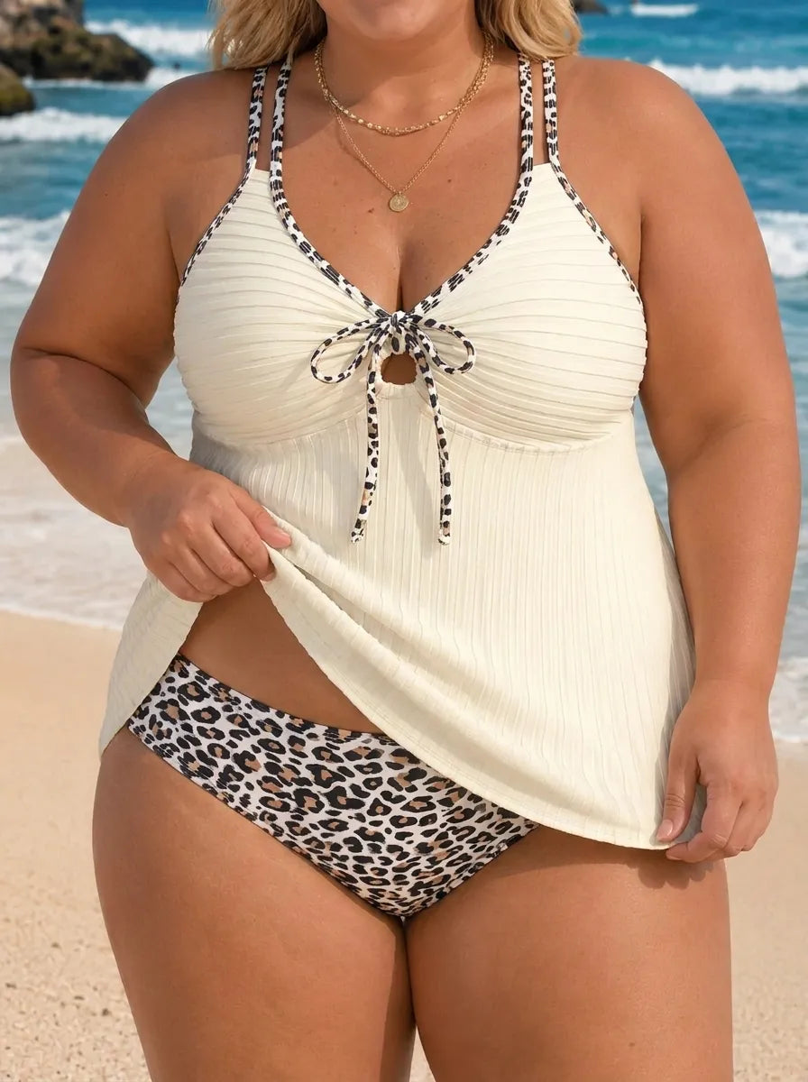 Danielle | Comodo completo tankini estivo da donna per taglie forti