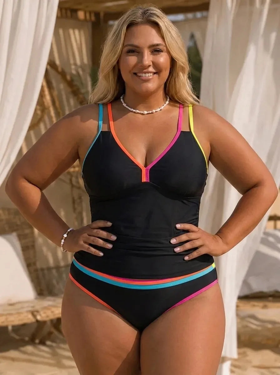 Danielle | Comodo completo tankini estivo da donna per taglie forti
