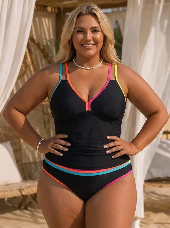 Danielle | Comodo completo tankini estivo da donna per taglie forti