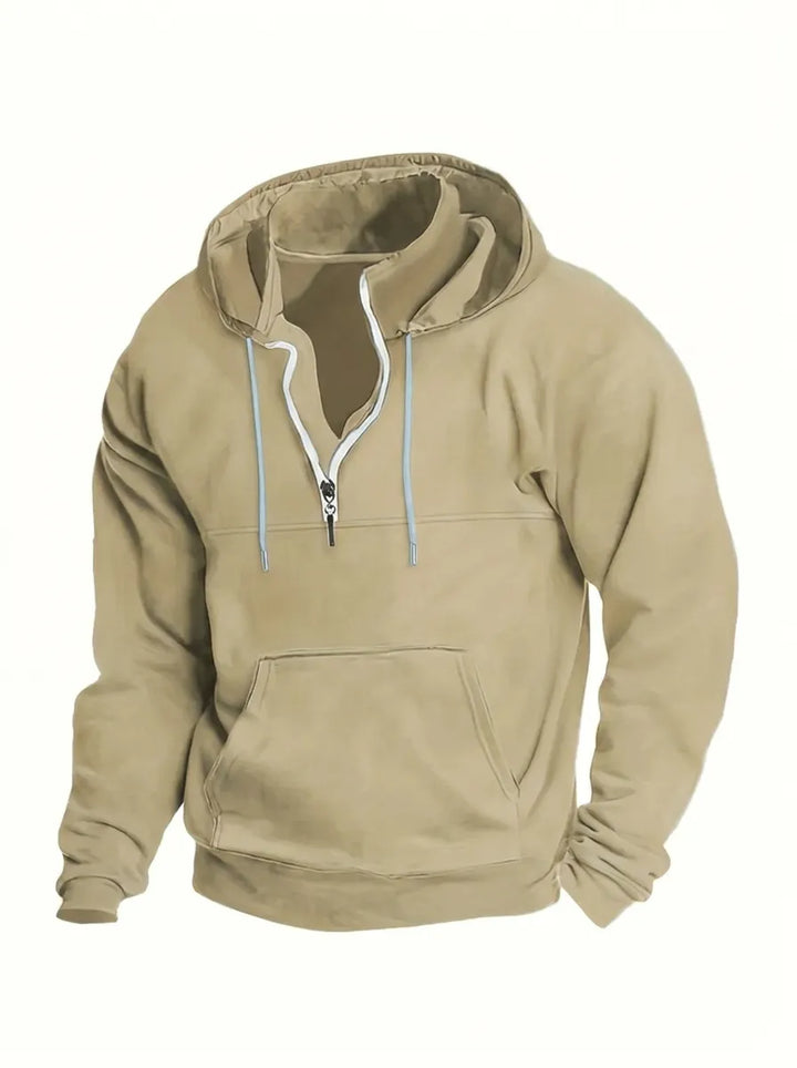 Tommie Herren Sweatshirt mit Reißverschluss, Kapuze und langen Ärmeln