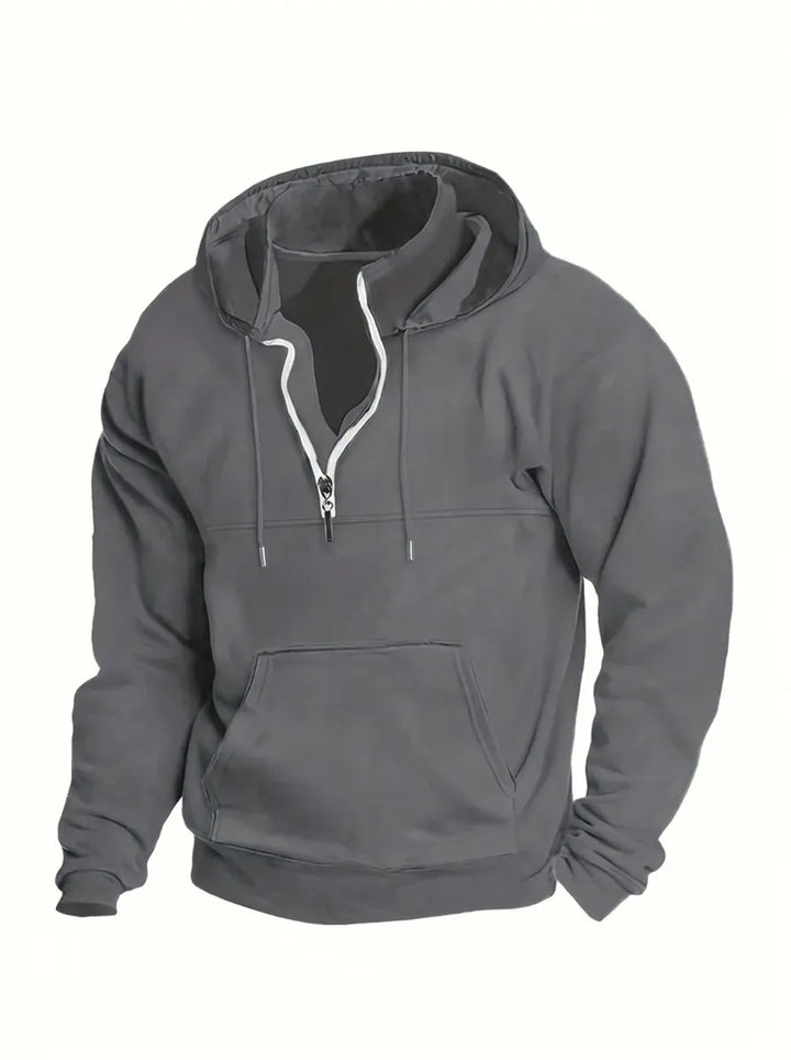 Tommie Herren Sweatshirt mit Reißverschluss, Kapuze und langen Ärmeln