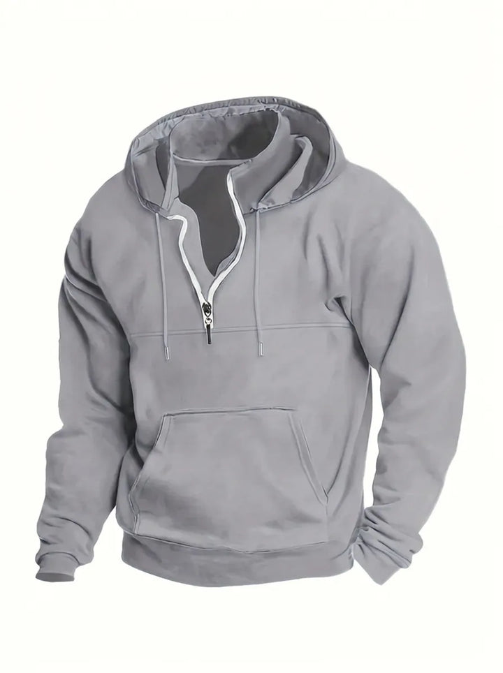 Tommie Herren Sweatshirt mit Reißverschluss, Kapuze und langen Ärmeln