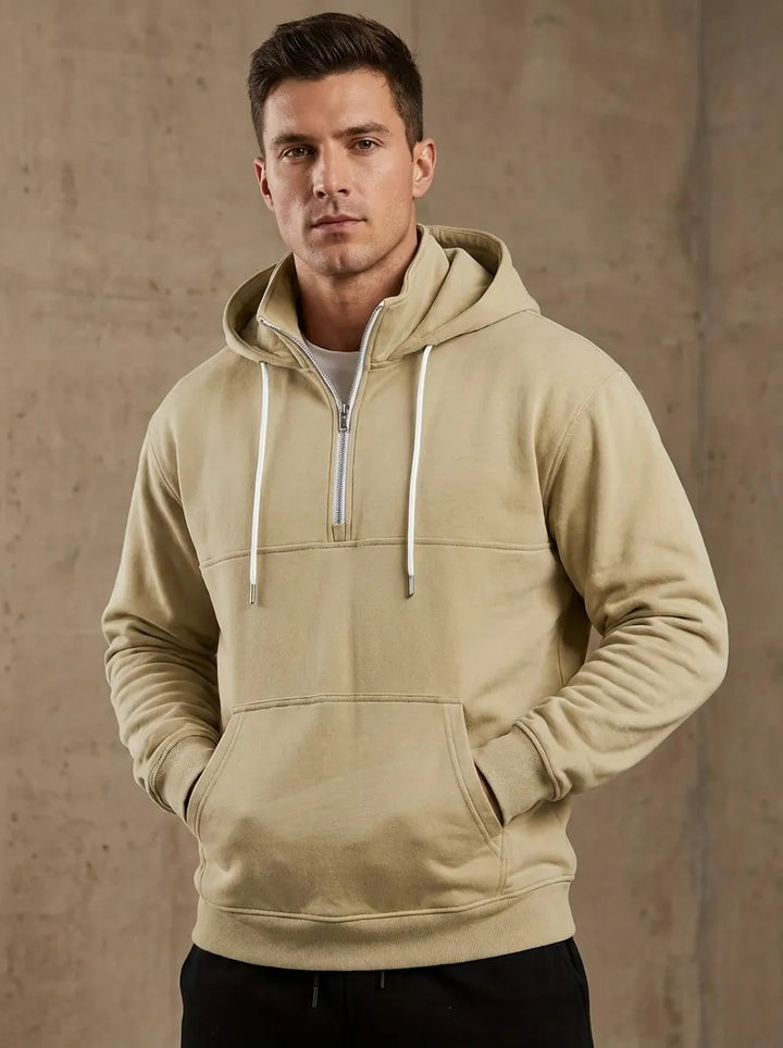 Tommie Herren Sweatshirt mit Reißverschluss, Kapuze und langen Ärmeln
