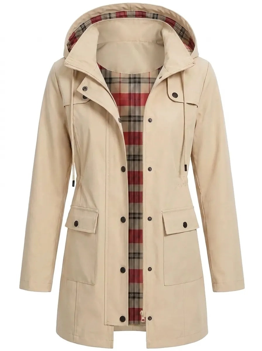 Francesca | Herbst Parkas für Damen mit Kapuze und langen Ärmeln