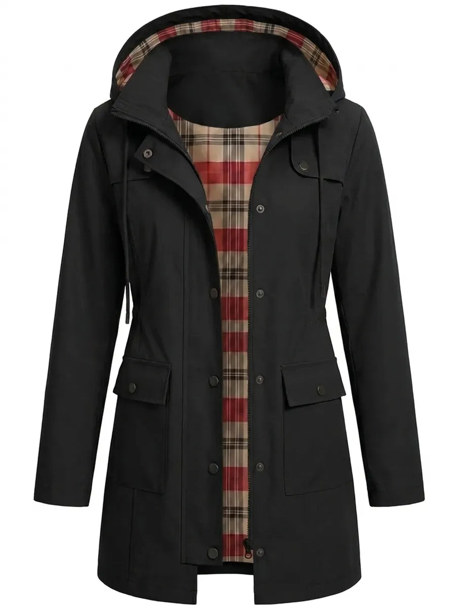 Francesca | Herbst Parkas für Damen mit Kapuze und langen Ärmeln