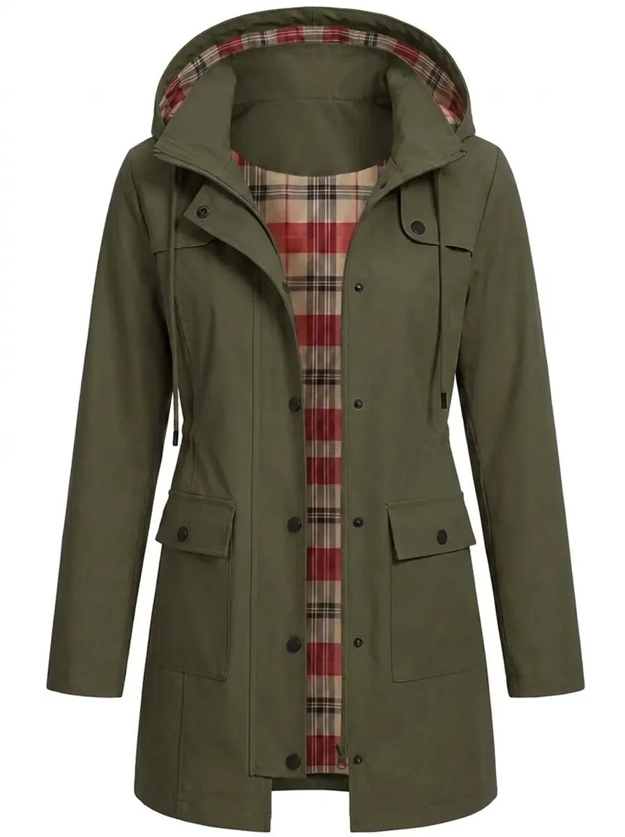 Francesca | Herbst Parkas für Damen mit Kapuze und langen Ärmeln