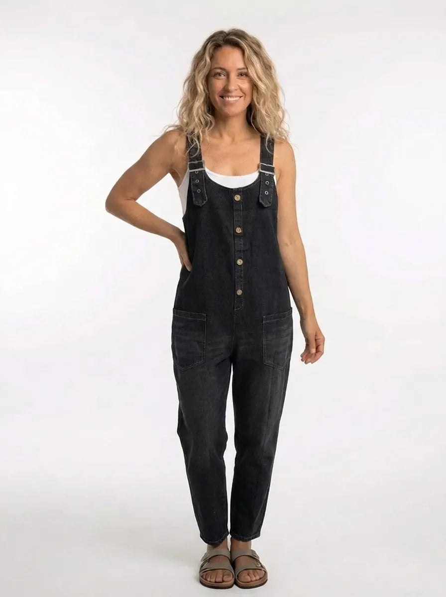 Noelia | Salopette di jeans da donna versatile con fibbie regolabili