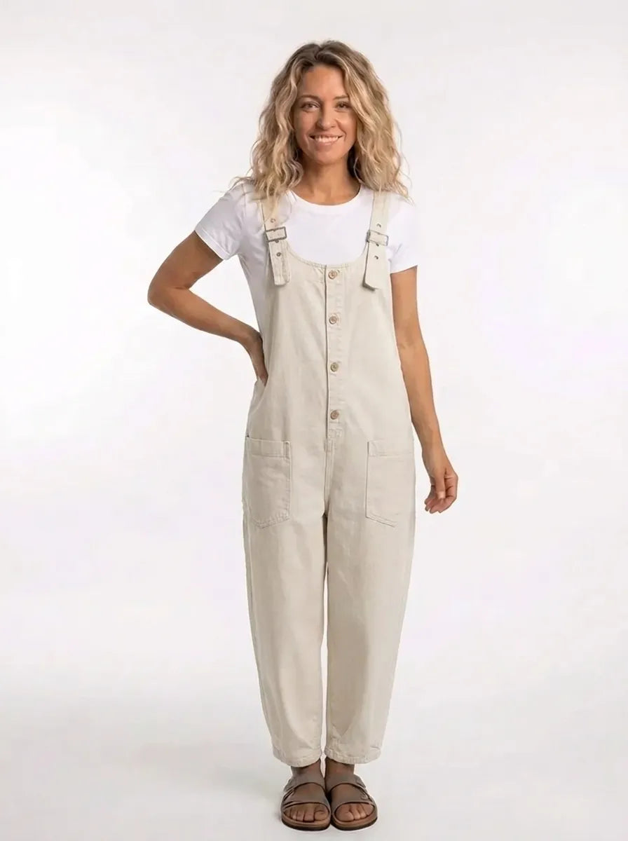 Noelia | Salopette di jeans da donna versatile con fibbie regolabili