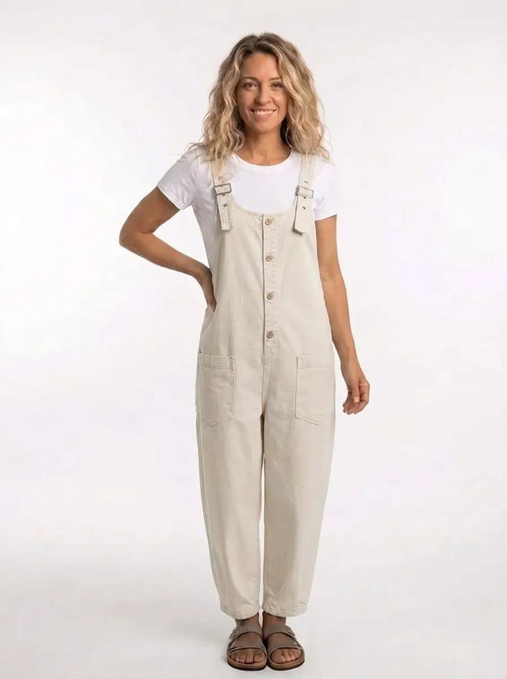 Noelia | Salopette di jeans da donna versatile con fibbie regolabili