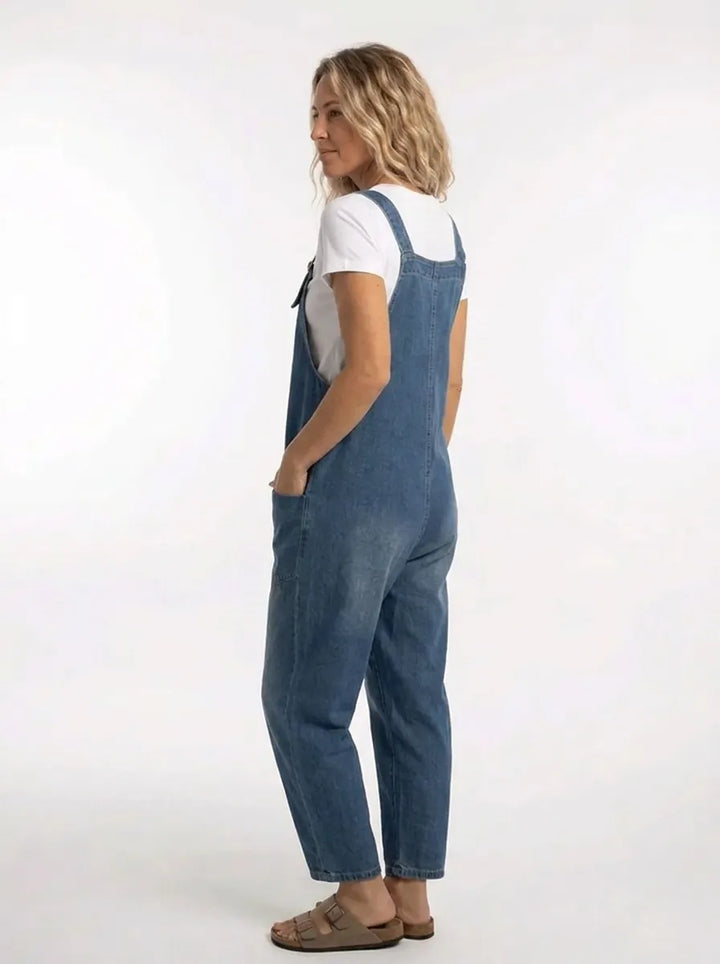 Noelia | Salopette di jeans da donna versatile con fibbie regolabili
